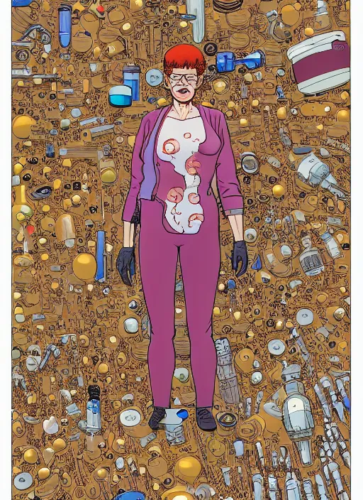 Image similar to portrait of a woman with biotech parts by Geof Darrow, 35mm focal length, hyper detailled, 4K