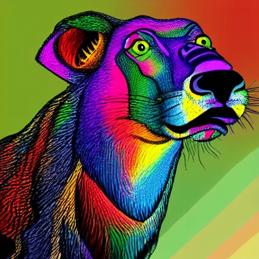 Image similar to colorful profile picture cartoon animal