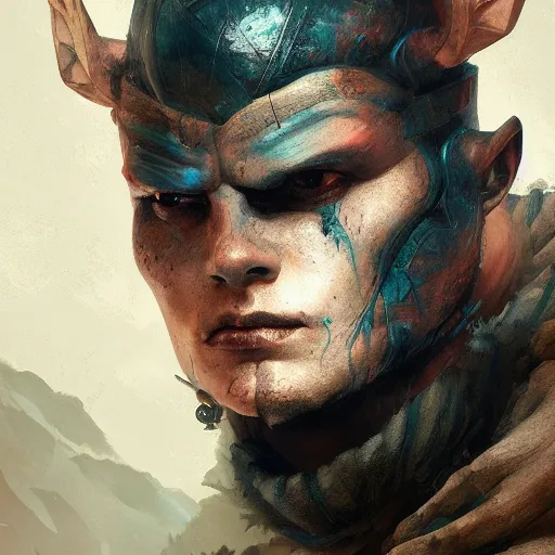 Image similar to berserker potrait, medium shot, asymmetrical, profile picture, Organic Painting, night, Matte Painting, bold shapes, hard edges, street art, trending on artstation, by Huang Guangjian and Gil Elvgren and Sachin Teng