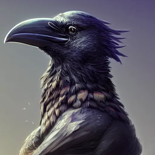 Image similar to perfectly - centered - portrait of a raven bird from league of legends, intricate, highly detailed, digital painting, artstation, concept art, smooth, sharp focus, illustration, unreal engine 5, 8 k, art by artgerm and greg rutkowski and alphonse mucha