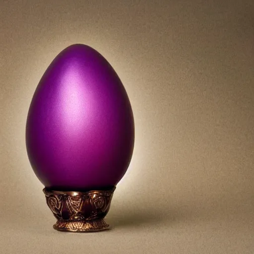 Image similar to a ornate detailed red and purple glowing egg, an eggplant fruit still on the vine