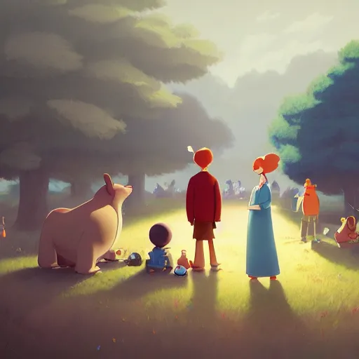 Image similar to goro fujita ilustration ilustration a family gathering in the country, characterized by kuroda seiki, character art, focus, highly detailed, artstation
