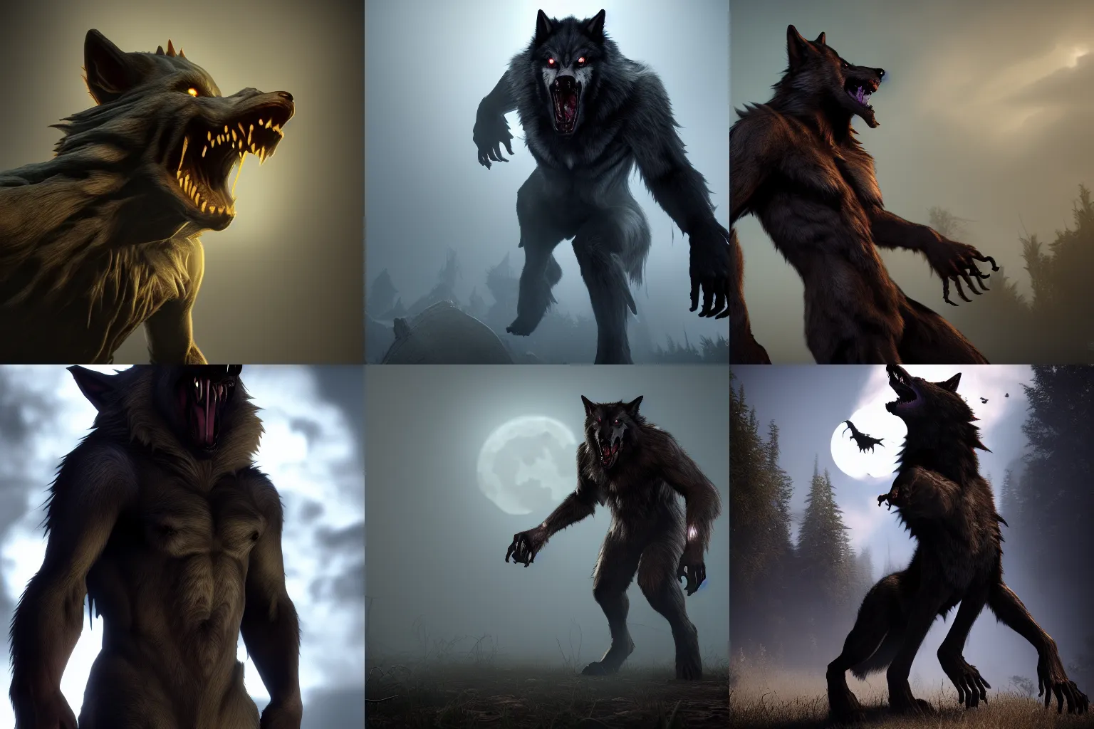 Image similar to werewolf from van helsing unreal engine hyperreallistic render 8k character concept art masterpiece