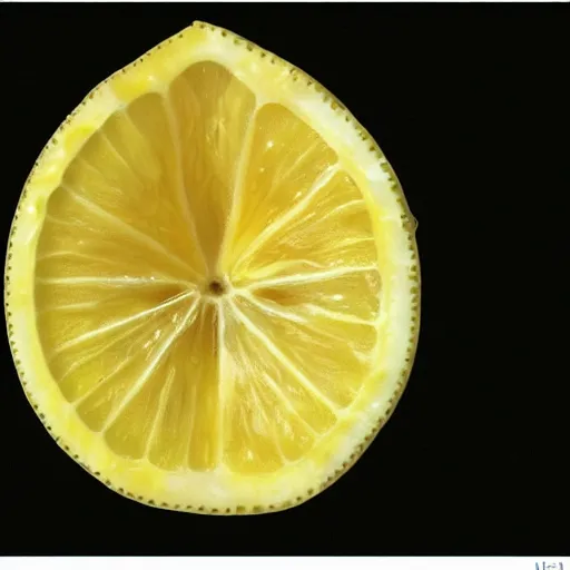 Image similar to cross section lemon, photo by hubble telescope