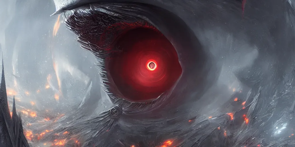 Prompt: eye of sauron, full view, popular on artstation, artstationhd, artstationhq 8 k, volumetric lighting, super focused, no blur, trending on artstation, ultra detailed, by artgerm and james gurney, greg rutkowski