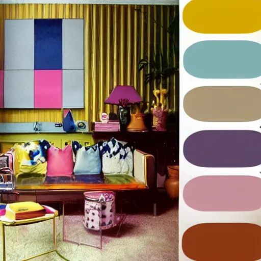 Prompt: most popular 1 9 6 0 s color palette