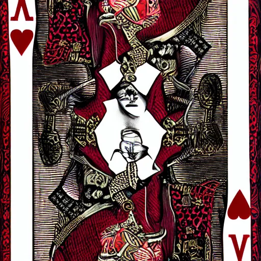 Image similar to high quality photo of a secret playing card, realism, 8k, award winning photo