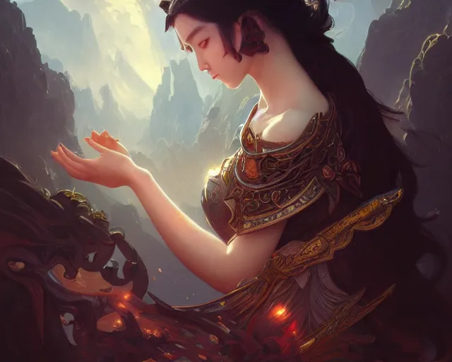 Prompt: photography of ni chuanjing, deep focus, d & d, fantasy, intricate, elegant, highly detailed, digital painting, artstation, concept art, matte, sharp focus, illustration, hearthstone, art by artgerm and greg rutkowski and alphonse mucha