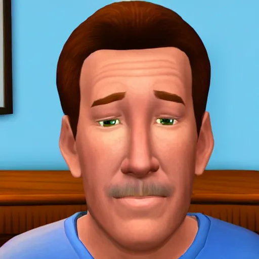 Image similar to tim allen as a sims 3 character