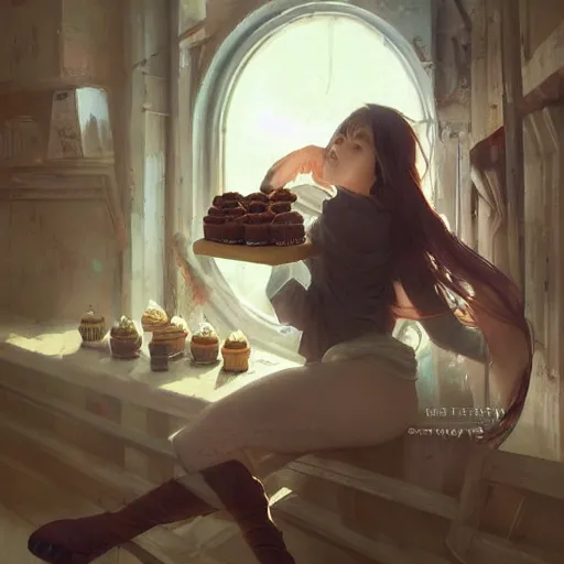 Prompt: awoke to the violent crunch of wood, metal, radiator, sweet smells of gerbils and cupcakes, by wlop, artgerm, greg rutkowski