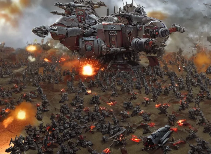 Image similar to john paul ii taking part in warhammer 4 0, 0 0 0 battle, cinematic scene