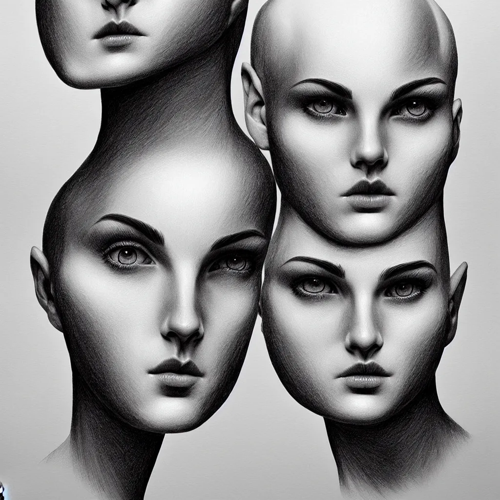 Prompt: bald one character, perfect face, symmetrical, photorealistic, illustration, portrait