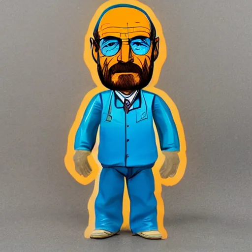 Image similar to albert hofmann cosplay walter white, stop motion vinyl action figure, plastic, toy, butcher billy style