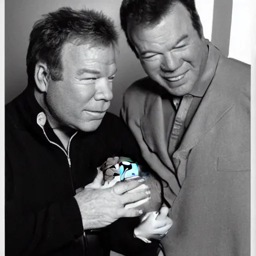 Image similar to william shatner eating a baby