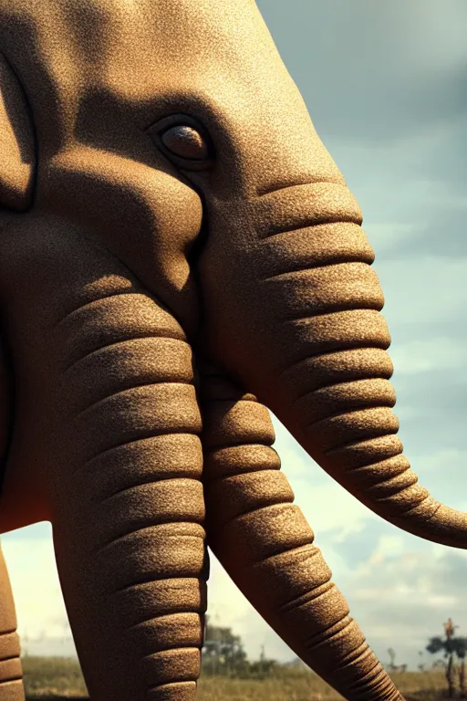 Prompt: cyborg elephant, ultra hd, paints by Rene Margitte, unreal 5, DAZ, hyperrealistic, octane render, dynamic lighting, intricate detail, summer vibrancy, cinematic