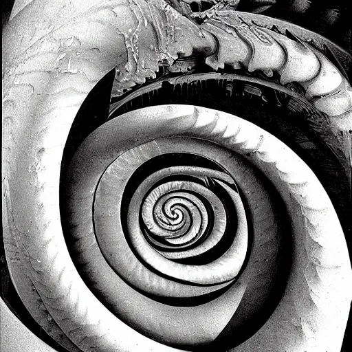 Prompt: spiral, by hr giger