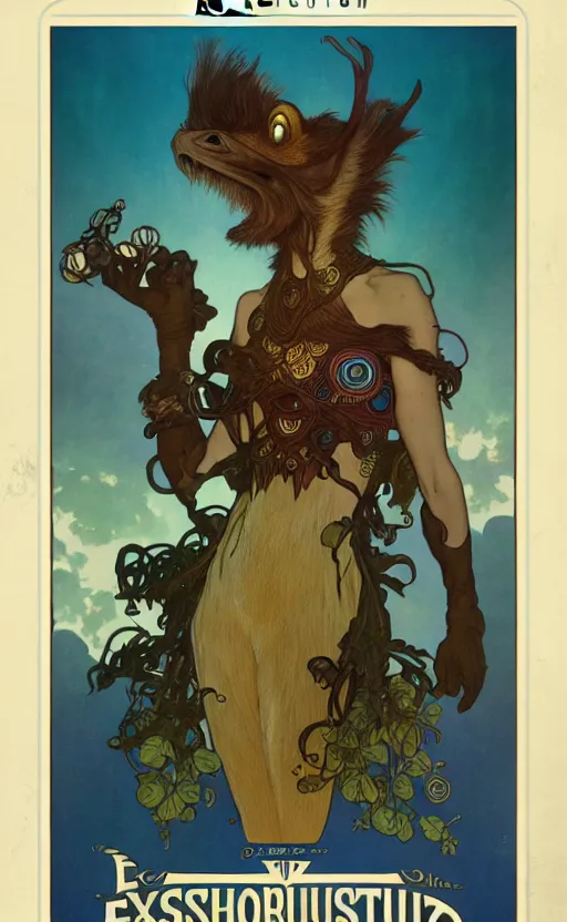 Image similar to exquisite imaginative anthropomorphic creature poster art, movie art, by lucusfilm, weta studio, alphonso mucha, jame jean 8 k, denoised