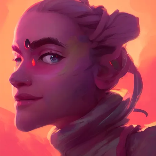 Image similar to profile portrait, maya ali mage, gloomhaven, dynamic lighting, gaudy colors, octane render aesthetic, matte painting concept art, official fanart behance hd artstation by jesper ejsing, by rhads and makoto shinkai and lois van baarle and ilya kuvshinov and rossdraws