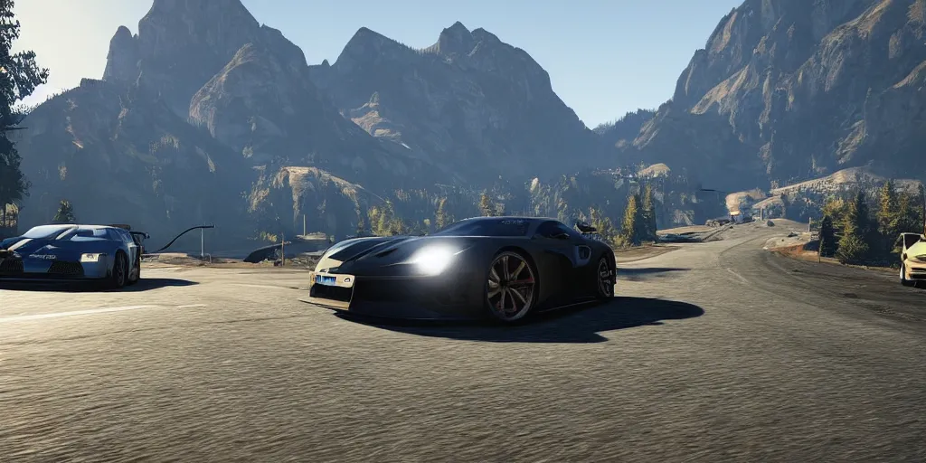 Image similar to “2022 Alpine GTA V6, 4K, ultra realistic”