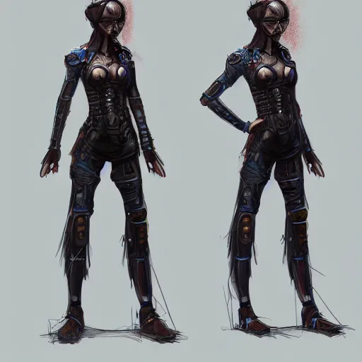 character design sketch humanoid by ahmet atil akar, | Stable Diffusion ...