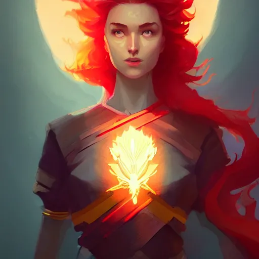 Prompt: a beautiful dark phoenix wearing t - shirt, game of thrones concept art by pete mohrbacher and guweiz and ilya kuvshinov, digital art, highly detailed, intricate, sharp focus, trending on artstation hq, deviantart, unreal engine 5, 4 k uhd image