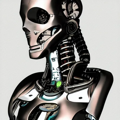 Prompt: dead robot woman high resolution future realism style