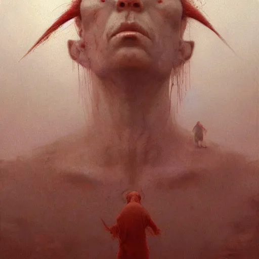 Image similar to Insanity Devours The Mind illustrated by Zdzisław Beksiński and Greg Rutkowski, trending on artstation, artstationHQ, artstationHD, 4k, 8k