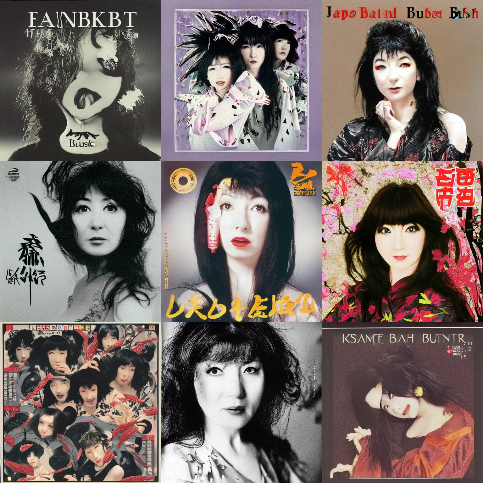 Image similar to japanese kate bush, album cover