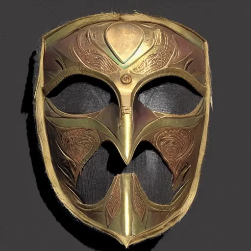 Image similar to severian's mask from the book of the new sun