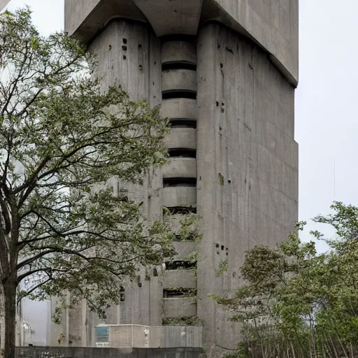 Image similar to a sci - fi beautiful brutalist hypermodern monument, with many rounded elements sprouting from the base tower creating a feel of an organic structure, photography