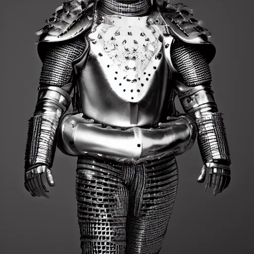 Image similar to a portrait of a beautiful young male wearing an alexander mcqueen armor made of liquid mercury , photographed by andrew thomas huang, artistic