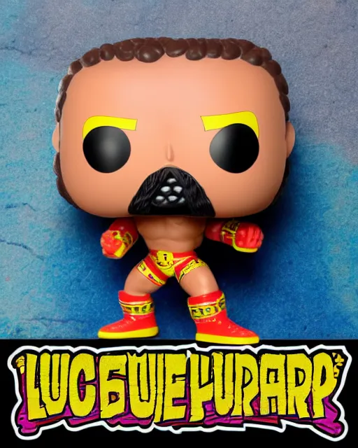 Image similar to luchador wrestler Funko Pop. Photographic, photography