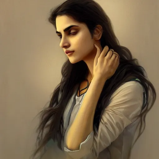 Image similar to Anxious good looking pale young Indian doctors wearing jeans and shirts at the airport, portrait, elegant, intricate, digital painting, artstation, concept art, smooth, sharp focus, illustration, art by artgerm and greg rutkowski and alphonse mucha