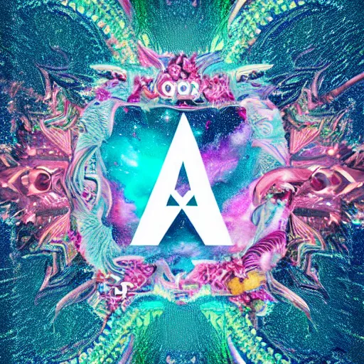 Image similar to a and w vaporwave logo, digital art, cosmic, 3 d high definition, trending on art station, photorealistic, high resolution, 8 k, octane, hyper detailed, insane details, intricate, elite, ornate, elegant trend, highly detailed and intricate, sharp focus, photography, unreal engine