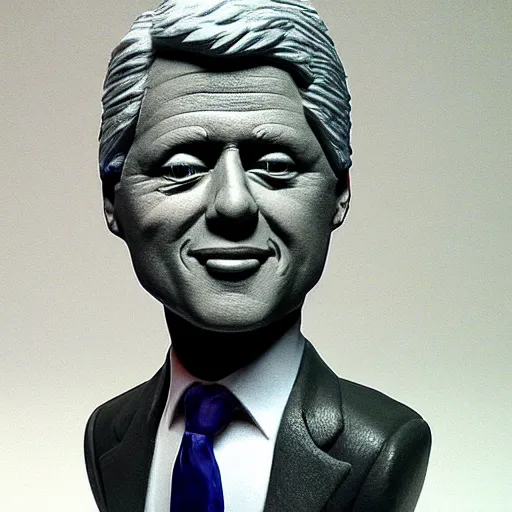 Prompt: bill clinton made out of polymer clay detailed sculpture trending on artstation