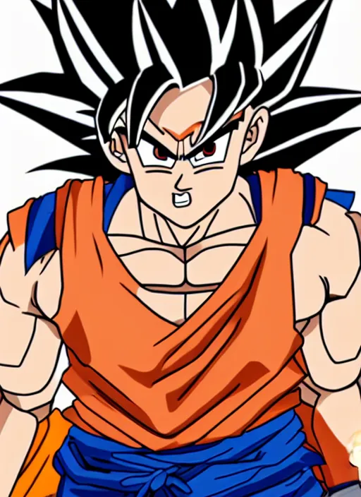 Image similar to a full portrait photo of son goku, f / 2 2, 3 5 mm, 2 7 0 0 k, lighting, perfect faces, award winning photography.