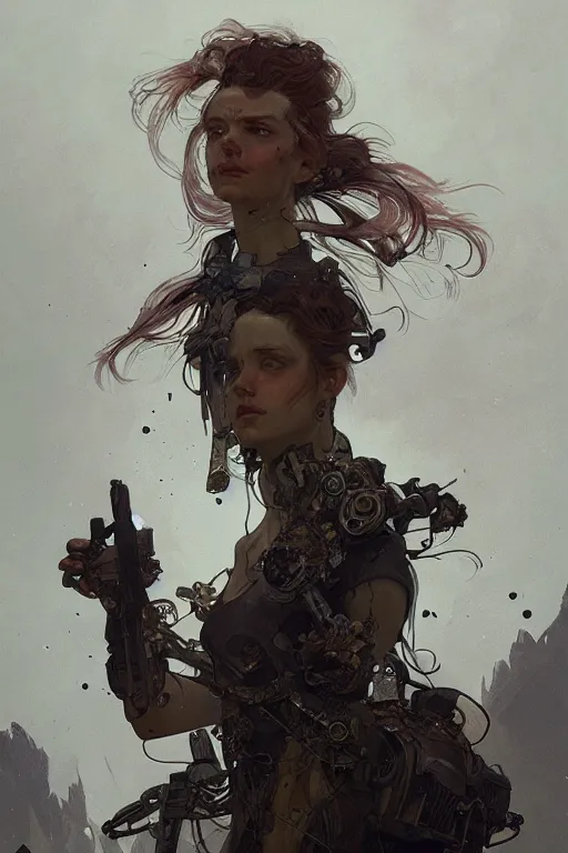 Image similar to A full portrait of a beautiful post apocalyptic offworld watchmaker, intricate, elegant, highly detailed, digital painting, artstation, concept art, smooth, sharp focus, illustration, art by Krenz Cushart and Artem Demura and alphonse mucha