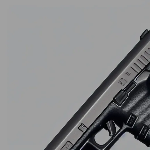 Image similar to Octane render of a Glock 18 against a white background, 4k, ultra HD