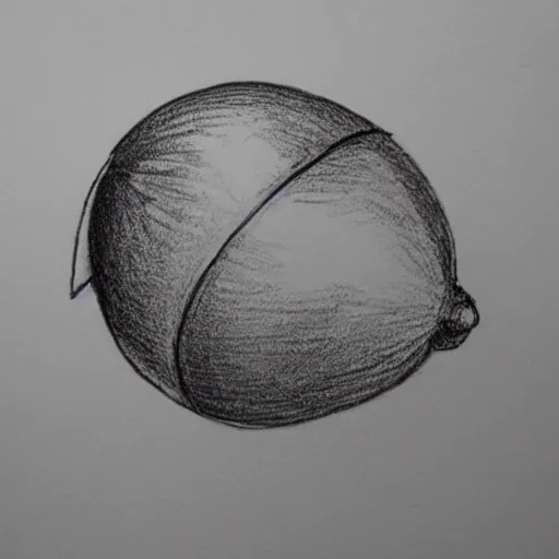 Image similar to professional liner sketch of a lemon