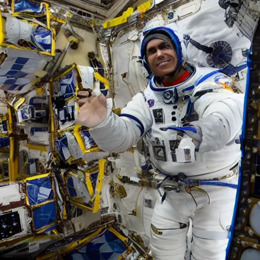 Image similar to An indigenous person in the international space station