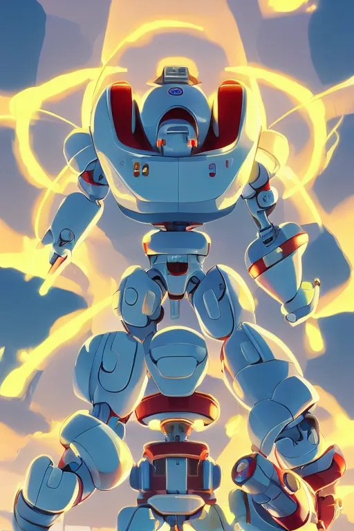 Image similar to metabots medabots medarotto medarot robot minimalist comics, behance hd by jesper ejsing, by rhads, makoto shinkai and lois van baarle, ilya kuvshinov, rossdraws global illumination ray tracing hdr radiating a glowing aura