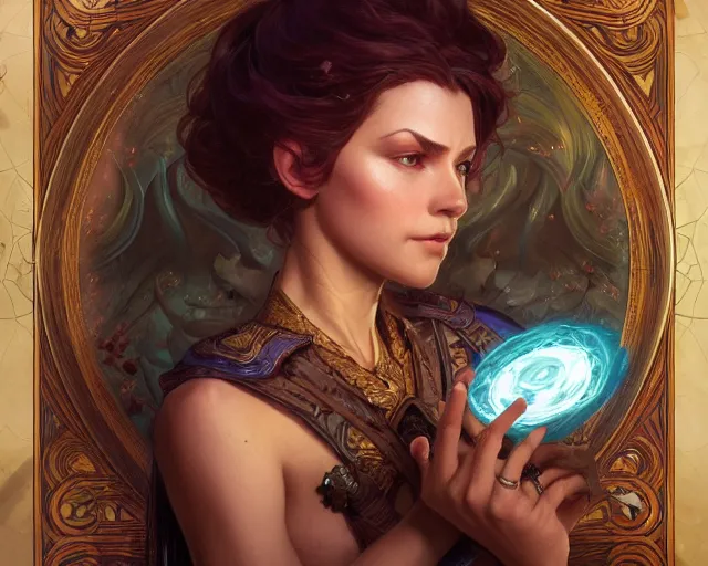 Image similar to photography of phil foglio, deep focus, d & d, fantasy, intricate, elegant, highly detailed, digital painting, artstation, concept art, matte, sharp focus, illustration, hearthstone, art by artgerm and greg rutkowski and alphonse mucha