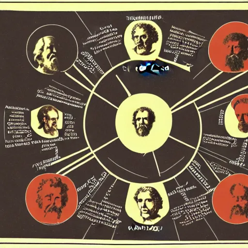 Image similar to a convoluted diagram explaining Plato's republic