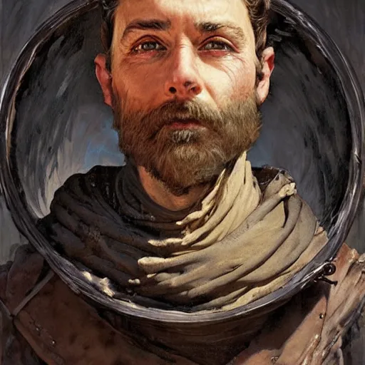 Prompt: portrait of Paul Atreides in a burnoose, detailed, illustration by norman rockwell, artstation character art, john william waterhouse, concept art, greg rutowski