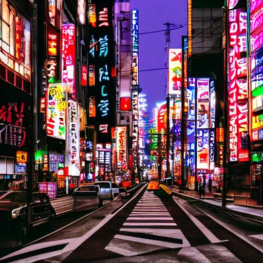 Prompt: akihabara at night neon glow angelic lighting, dramatic street - view 8 k dslr render by autodesk