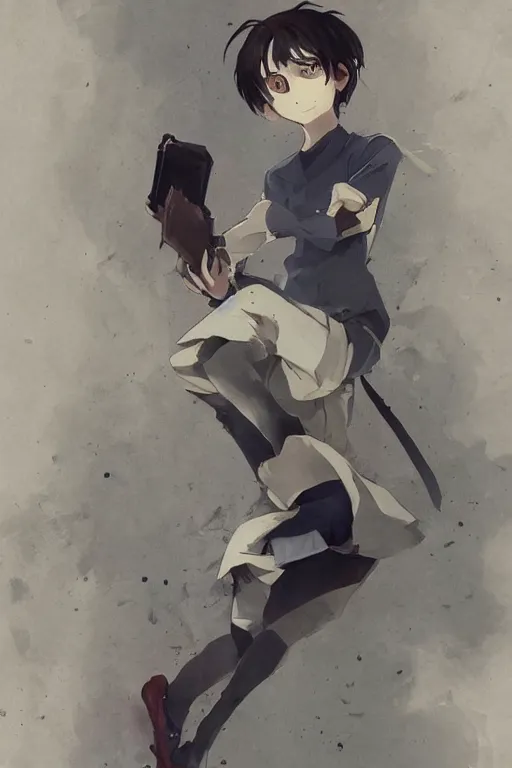 Image similar to anime key visual full body portrait character concept, young steve jobs anime, grimdark fantasy, trending pixiv fanbox, rule of thirds golden ratio, by greg rutkowski abigail larson makoto shinkai takashi takeuchi studio ghibli jamie wyeth