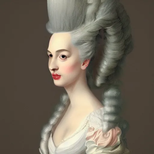 Image similar to a feminine 1 7 0 0 s portrait of kim petras as marie antoinette, artstation, fineartamerica