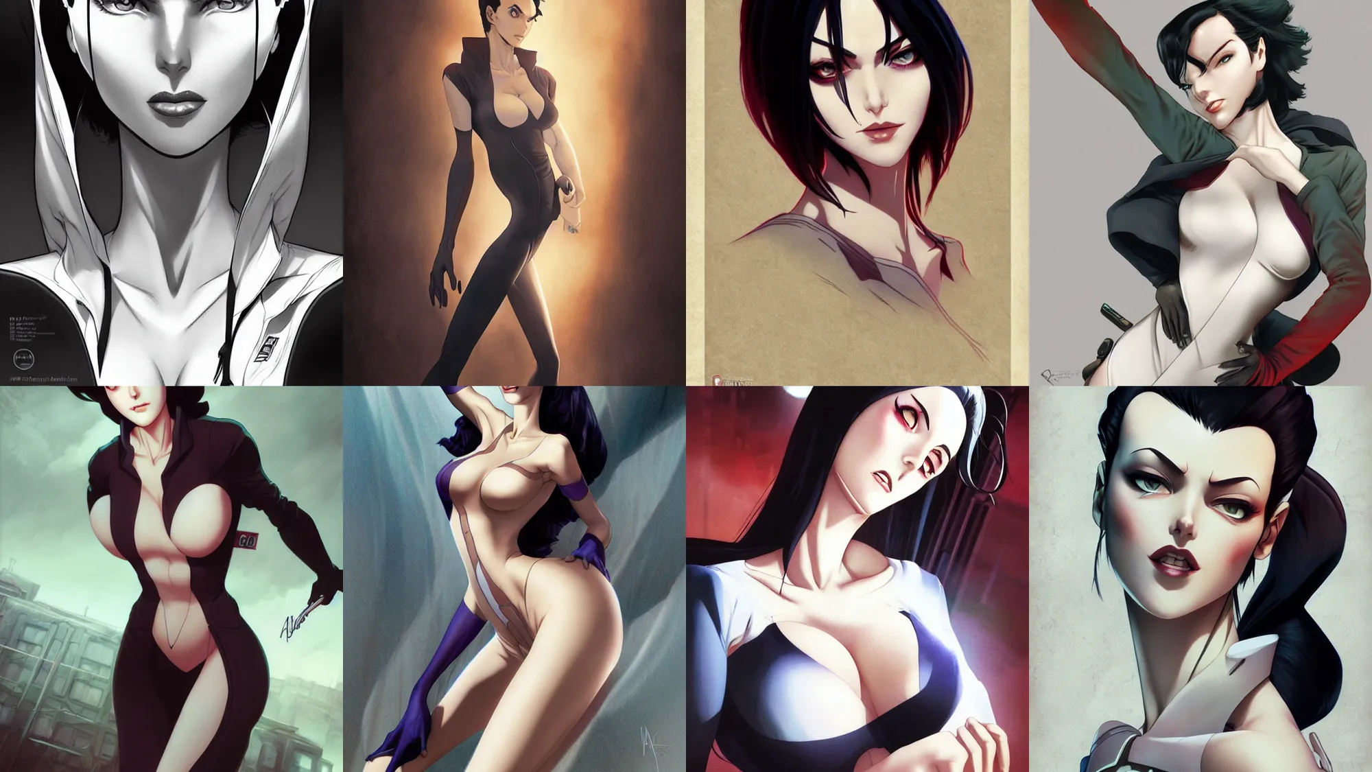 Image similar to Re-L Mayer from Ergo Proxy by artgerm, rossdraws, magali villeneuve, Gil Elvgren, Alberto Vargas, Earl Moran,, Art Frahm, Enoch Bolles