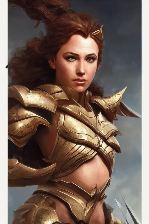 Image similar to amazon valkyrie athena, d & d, fantasy, portrait, highly detailed, headshot, digital painting, trending on artstation, concept art, sharp focus, illustration, art by artgerm and greg rutkowski and magali villeneuve