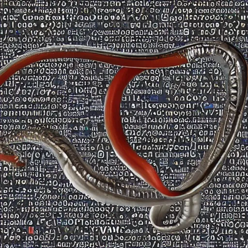 Image similar to Python code written using alphabet soup. 8k photograph. Hyperrealistic